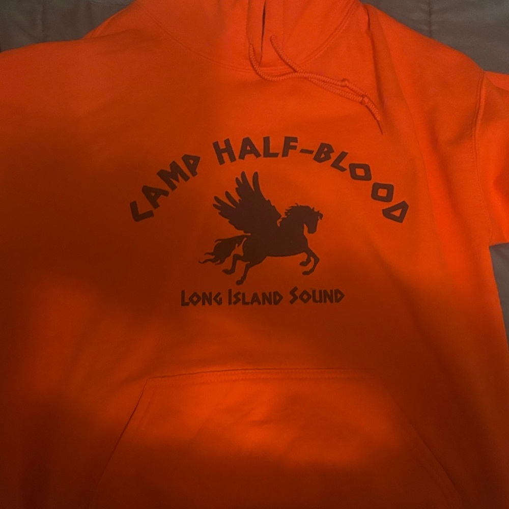 Gildan Orange Camp Half-Blood Hoodie